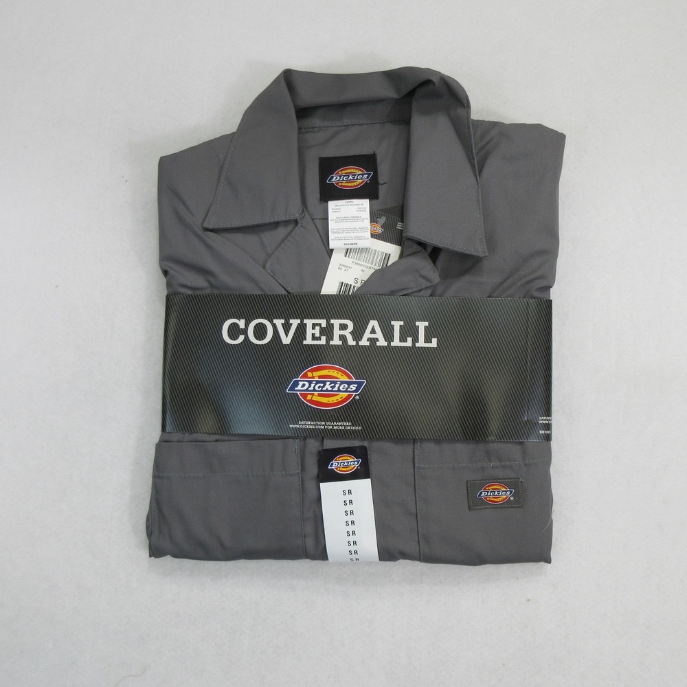 Dickies Men's Short Sleeve Coverall Size SR Gray 33999GY Workwear New
